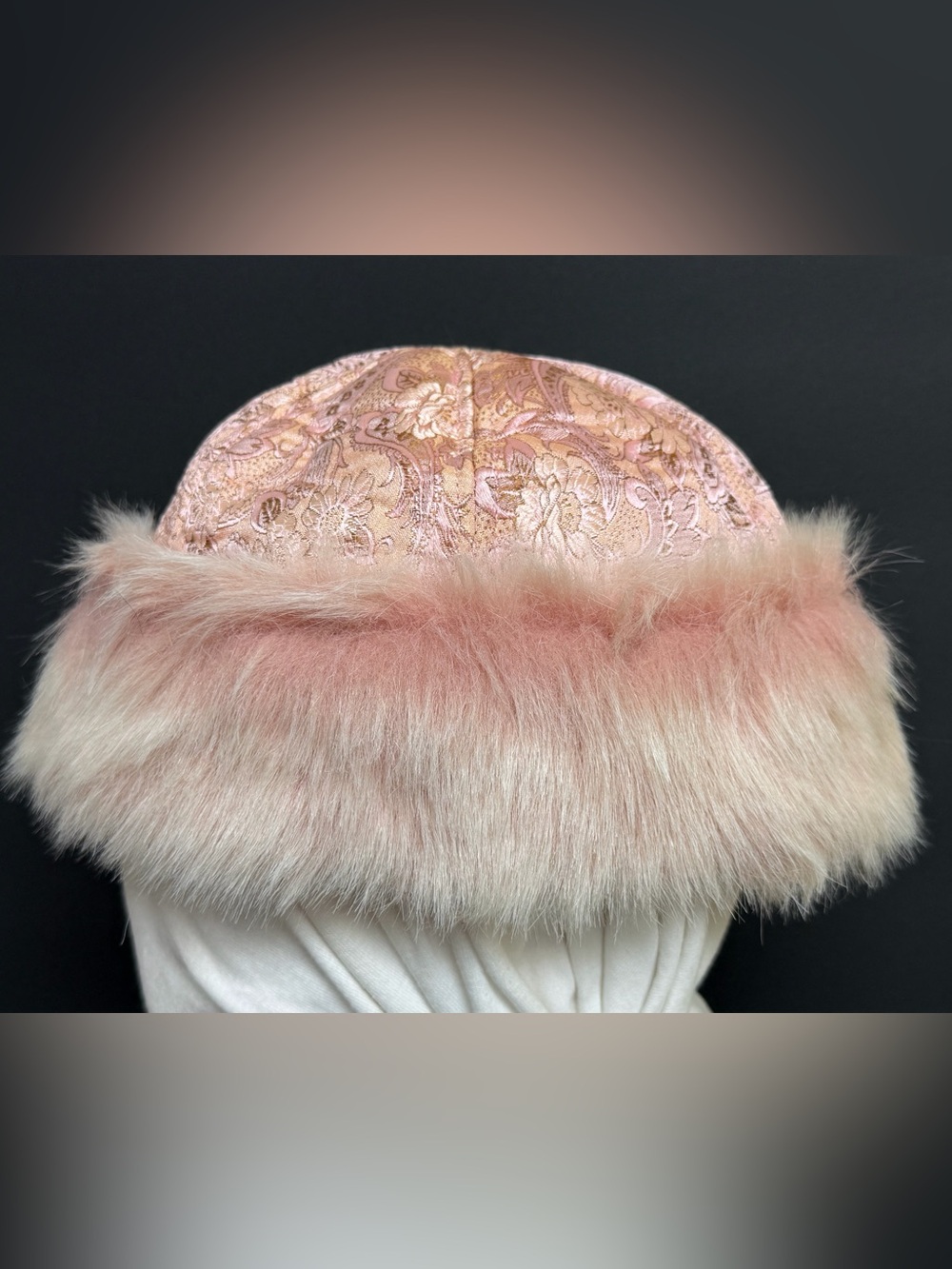 Scala Pronto Faux Fur Black Hat Acrylic Polyester With Fold Up Rim Lined